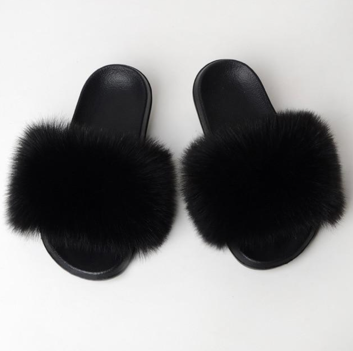 Fluffy Slidez Black